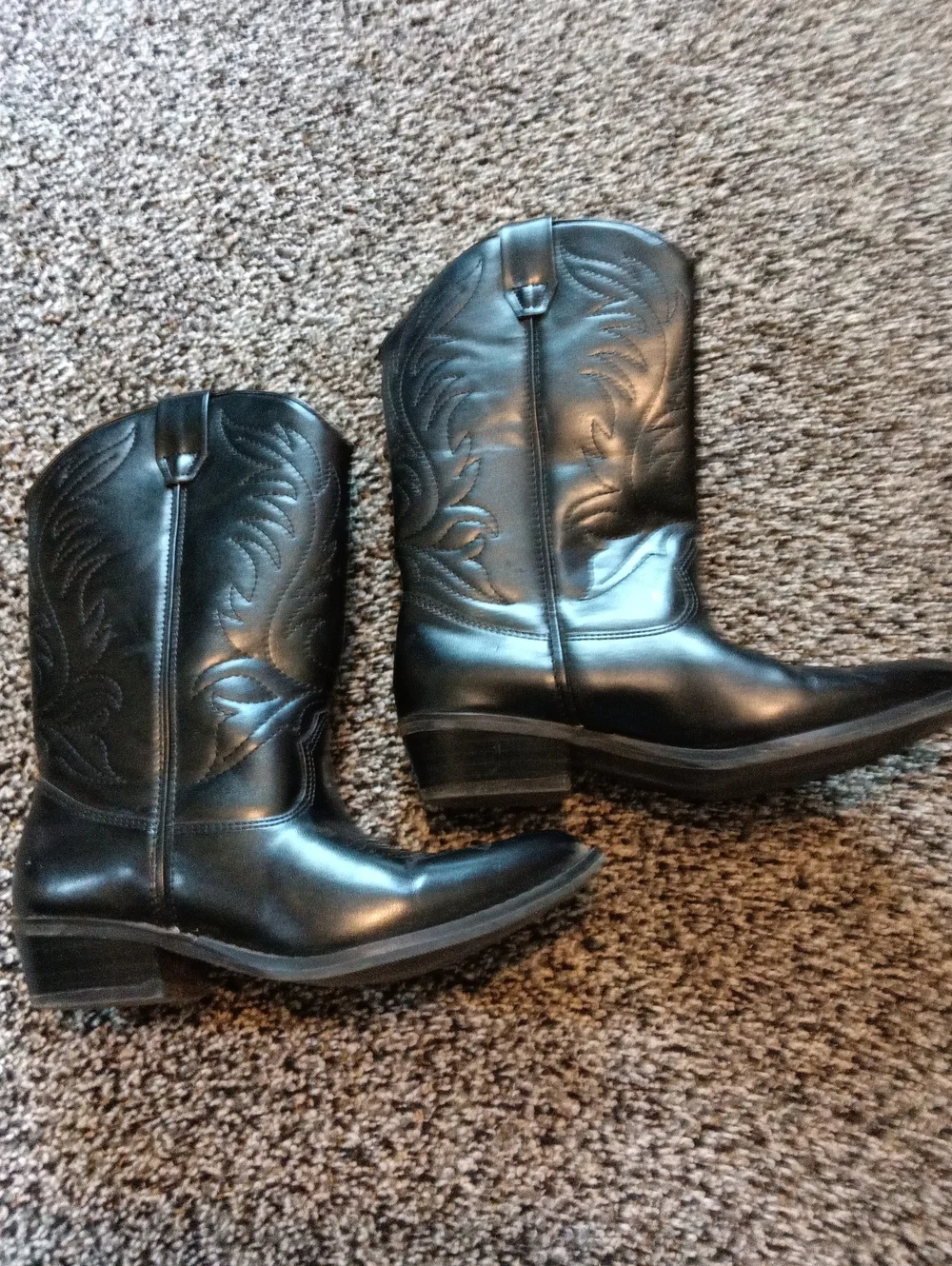 Vintage Laredo Route 66 Collection Black Kids Cowboy Boots